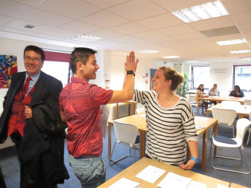 A Level Results Day 2014