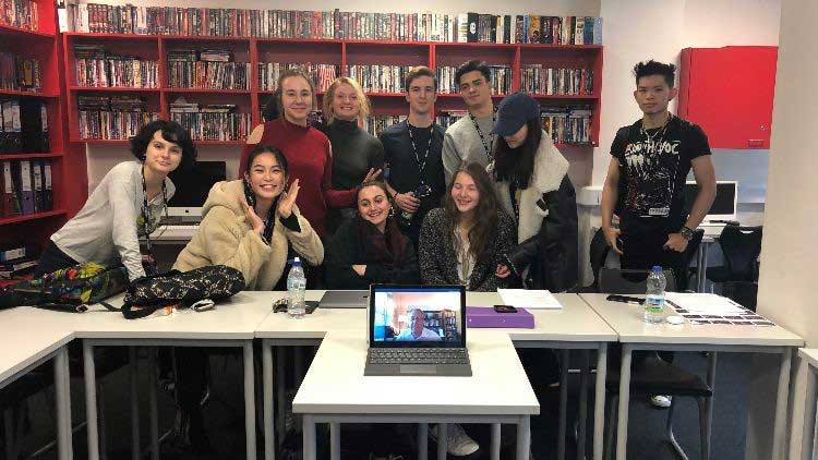 DLD College London A Level Film Studies Students in NYU Lecture