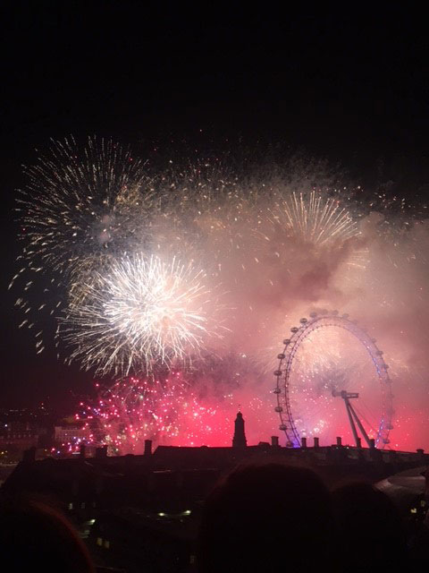 Fireworks from the roof of DLD College London