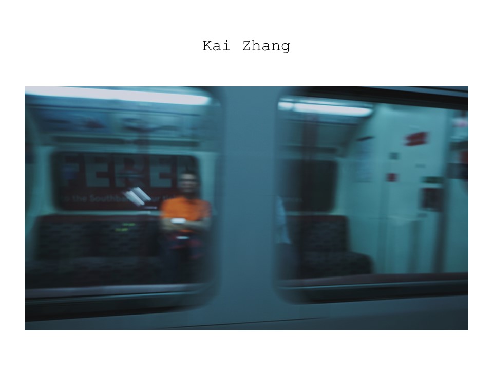 blurred reflection of man on the tube
