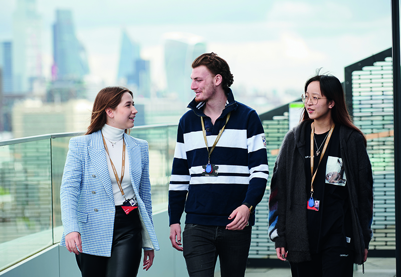 DLD College London Students With The City Of London In The Background