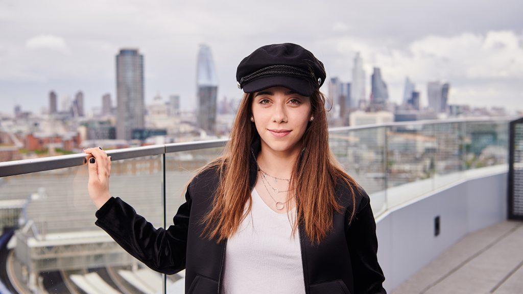 DLD College London student on the college balcony