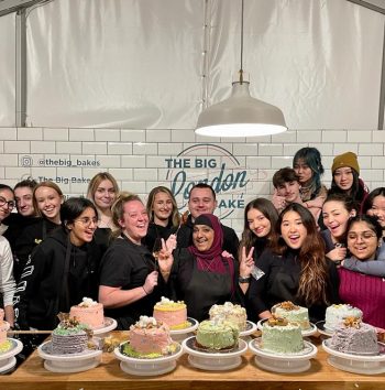 students in bakeoff tent