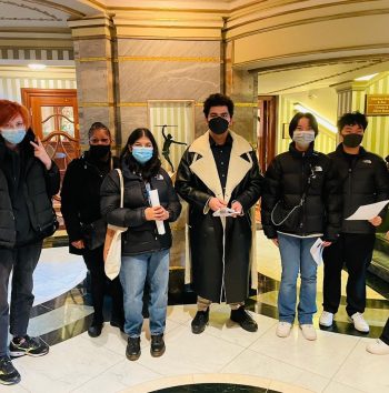 students wearing masks