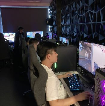 Esports room with students playing