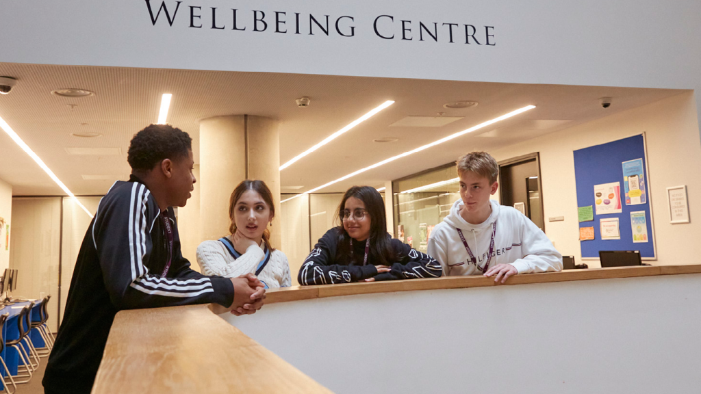 DLD Students Outside The Wellbeing Centre